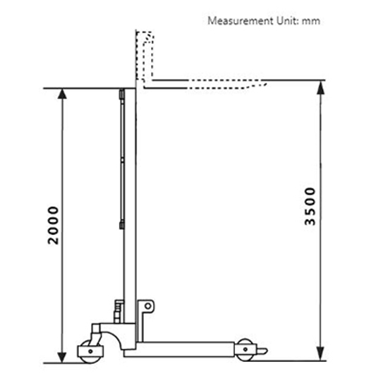 Duct Lifter 5000mm 300kg Winch Lifter Sydney Brisbane Melbourne