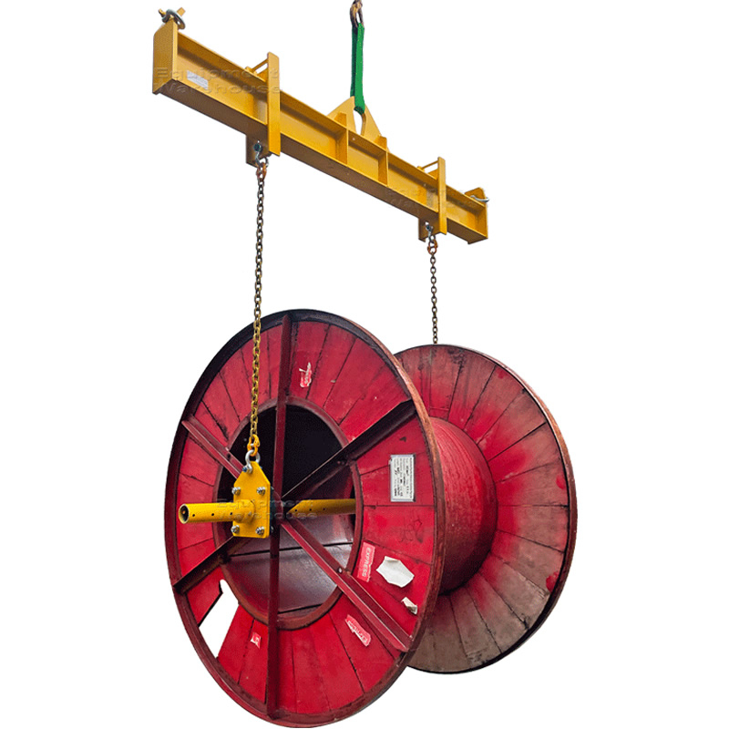 Crane Drum Cable Dispenser Dispensing Cable Rolls from Crane