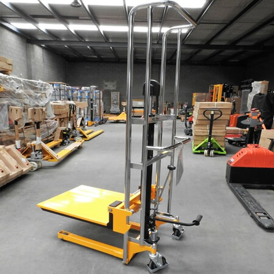 Manual Platform Stacker 1900mm lift height with Adjustable Forks 400Kg